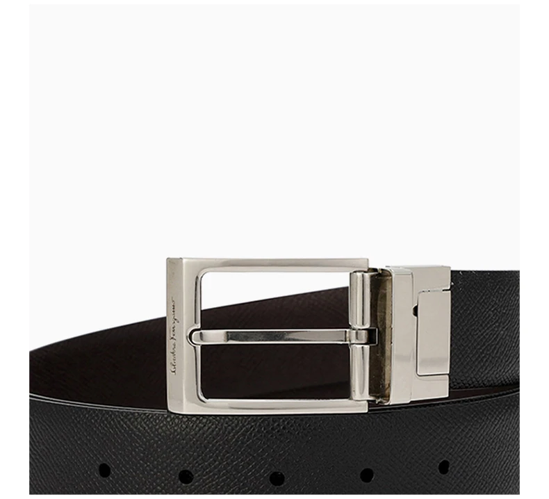 商品Salvatore Ferragamo|SALVATORE FERRAGAMO 男士黑色腰带 67-9077-585840【包装随机，部分无包装盒】,价格¥2032,第3张图片详细描述