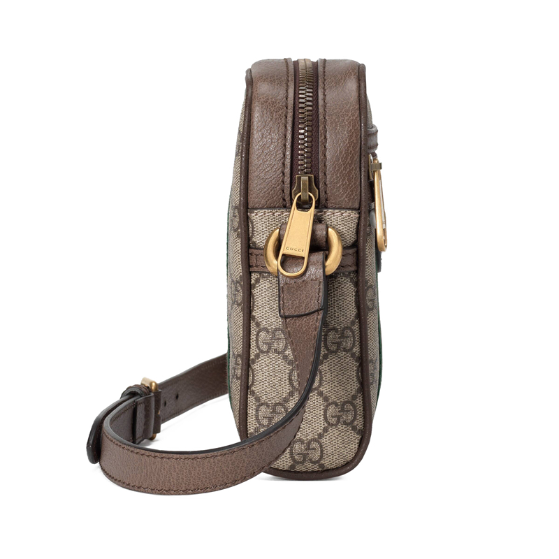 商品Gucci|GUCCI/古驰 Ophidia 男士米色帆布织带条纹双G单肩斜挎包 59812796IWT8745,价格¥7037,第3张图片详细描述