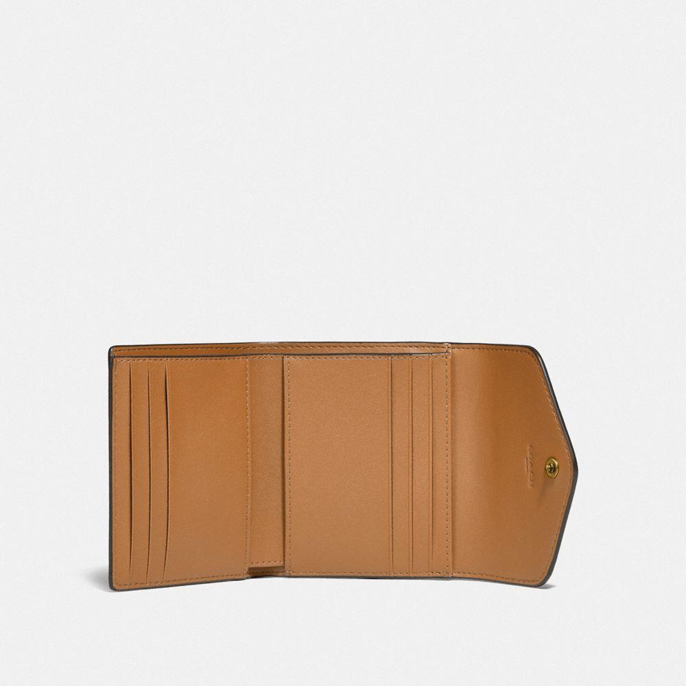 商品[国内直发] Coach|【新春秒杀】蔻驰钱包女COACH 奢侈品 女士棕色拼色C扣标志短款三折钱包礼物送女友纯色C2328 LHTAU,价格¥310,第4张图片详细描述