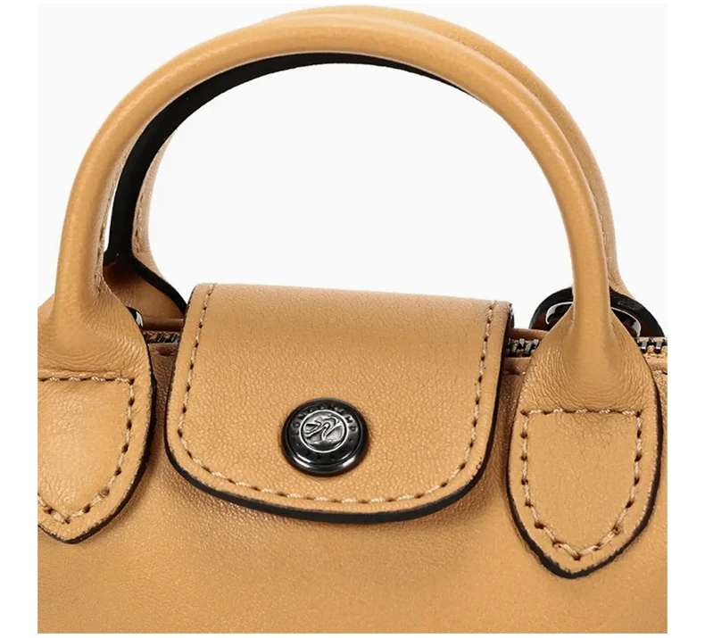 商品[国内直发] Longchamp|LONGCHAMP 女士鹅黄色羊皮迷你手提单肩斜挎包 10099757P15,价格¥1634,第7张图片详细描述