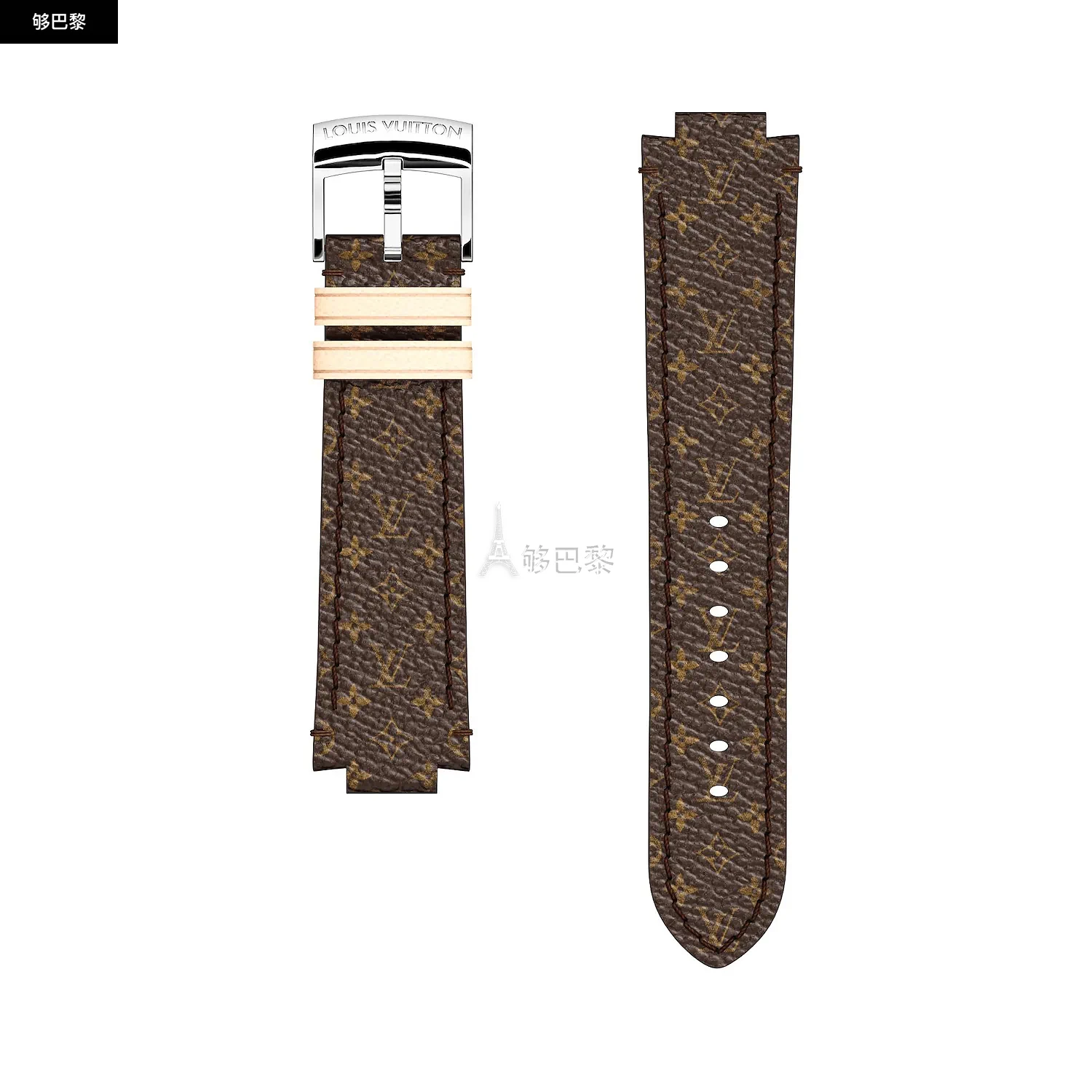 商品Louis Vuitton|【预售】 LV路易威登 25春夏 男士 腕表带 STRAP TAMBOUR CANVAS MONOGRAM L/S R15134 ,价格¥4077,第2张图片详细描述