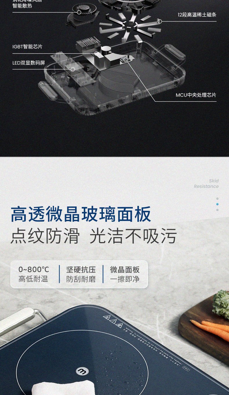 商品[国内直发] Morphy Richards|电磁炉MR8900家用小型多功能电磁灶炒菜火锅大功率智能电磁炉,价格¥468,第26张图片详细描述