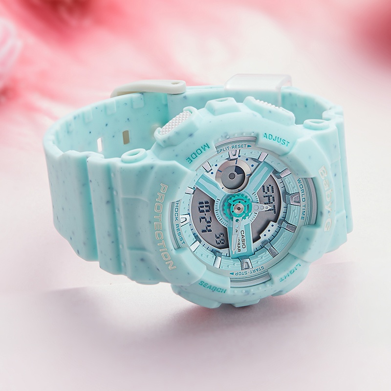 商品[国内直发] Casio|卡西欧女表baby-g防水潮流电子表限量马克龙达芙妮色,价格¥716,第1张图片详细描述