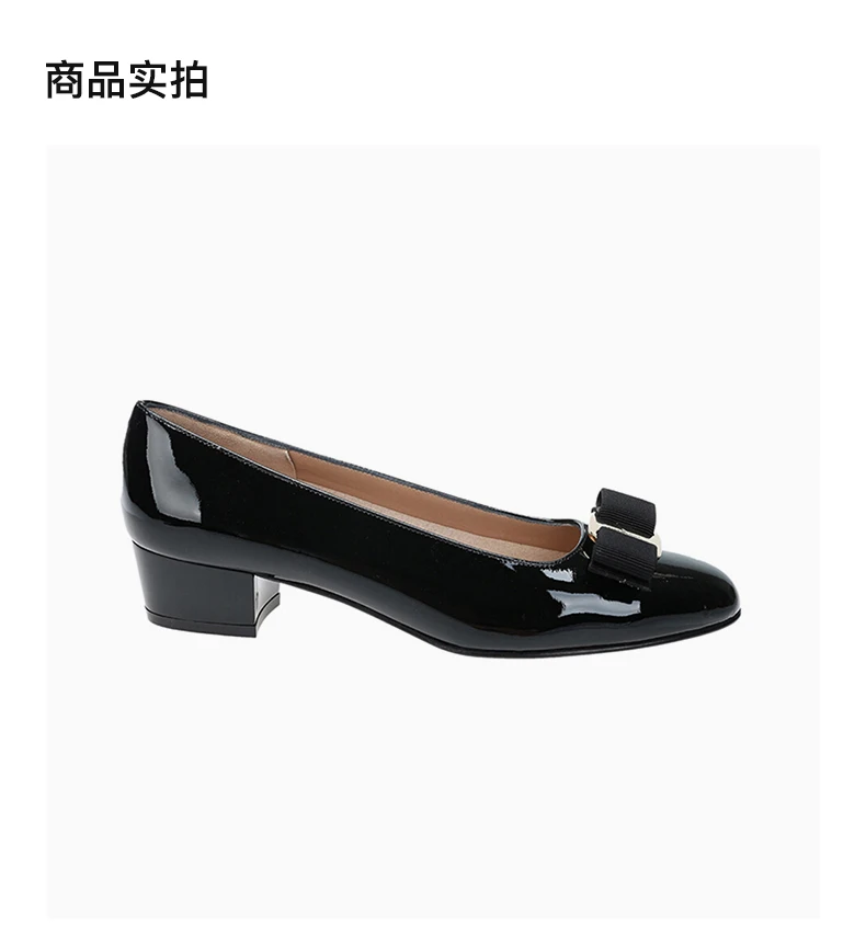 商品Salvatore Ferragamo|SALVATORE FERRAGAMO 黑色女士低跟鞋 0574572-NP-C-NERO,价格¥2775,第4张图片详细描述