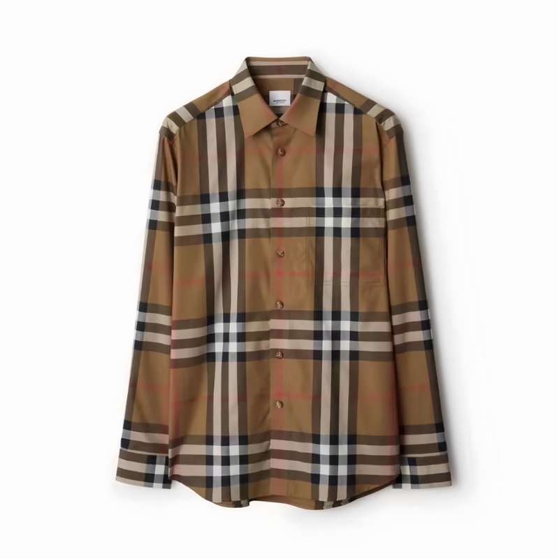 商品Burberry|【现货】博柏利男士米色全棉格纹单排扣长袖衬衫 80929171,价格¥1755,第2张图片详细描述