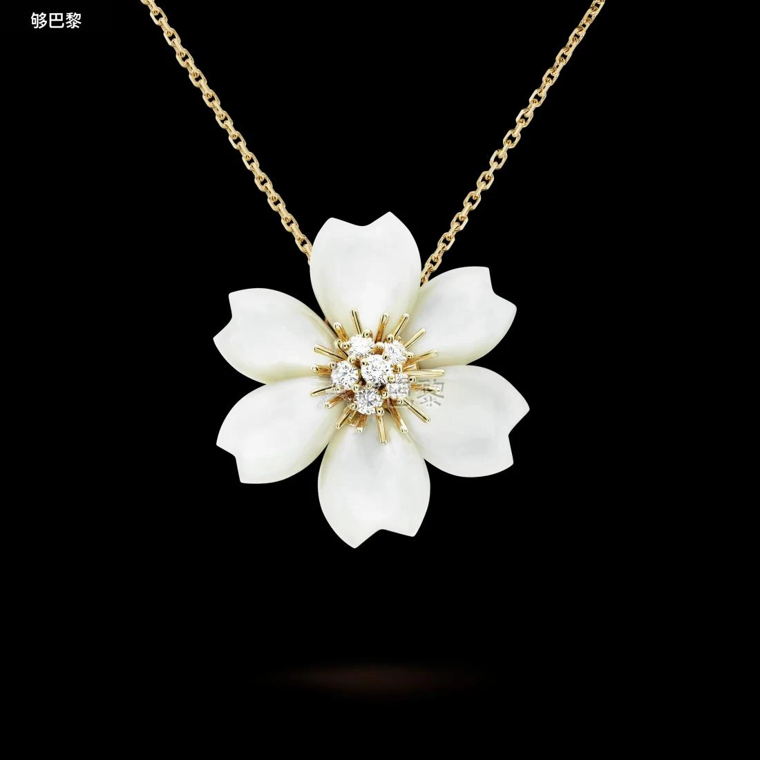 商品Van Cleef & Arpels|包邮包税【预售7天发货】 VCA梵克雅宝 23秋冬 女士 吊坠 Rose de Noël吊坠胸针，小号款式 VCARD30300,价格¥155147,第4张图片详细描述