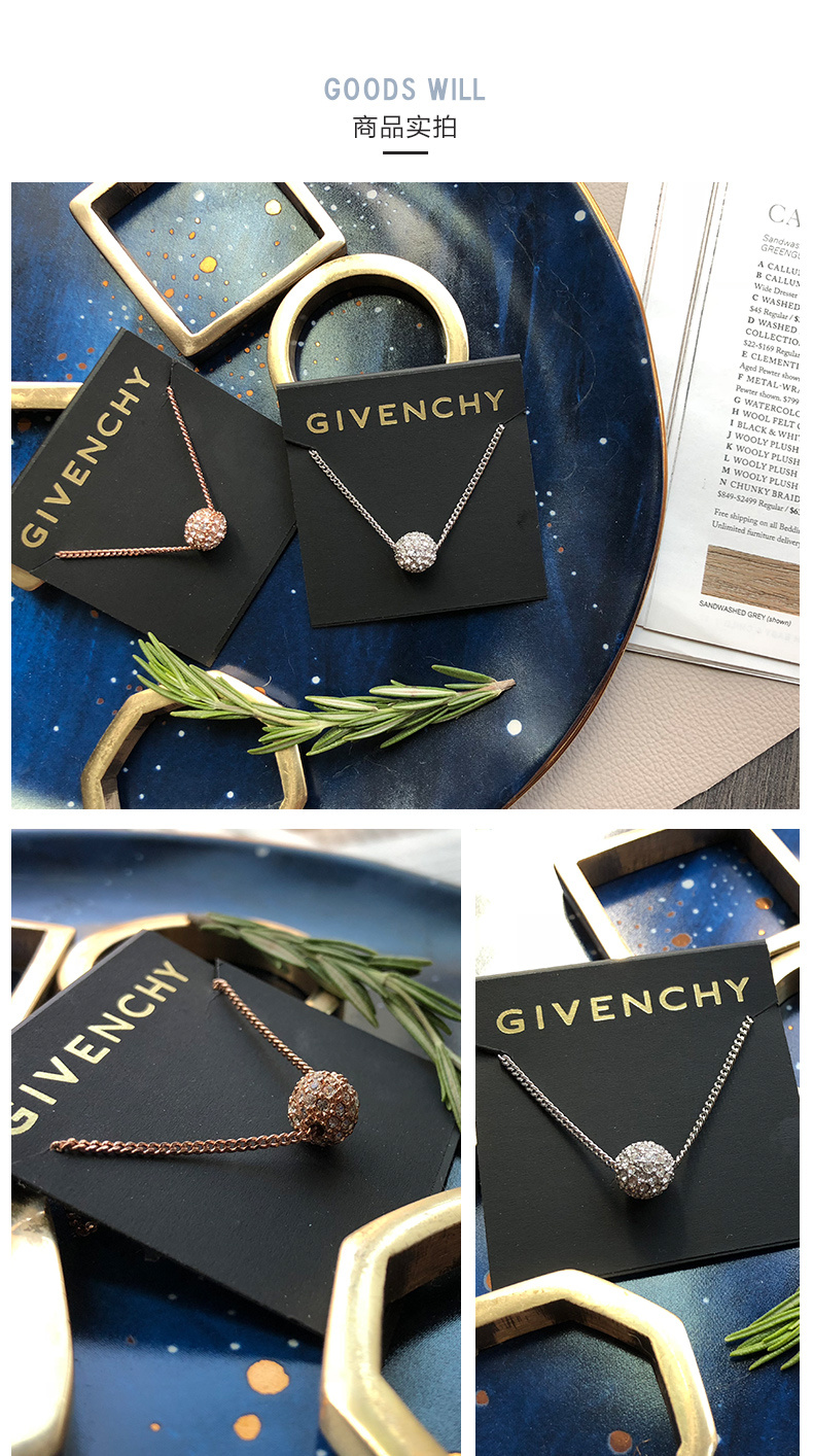 商品[国内直发] Givenchy|【新客专享】Givenchy/纪梵希 时尚密镶球型百搭女士项链,价格¥198,第8张图片详细描述