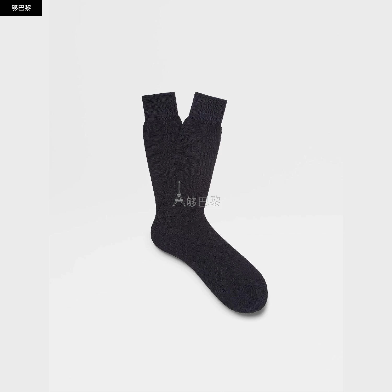 商品Zegna|【预售】 杰尼亚 24秋冬 男士 袜子 Navy Blue Cotton Socks N4V40-012-402,价格¥677,第2张图片详细描述