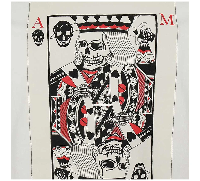 商品Alexander McQueen|Alexander McQueen 亚历山大·麦昆 男士白色印花短袖T恤 624179-QPZ64-0900,价格¥1396,第7张图片详细描述