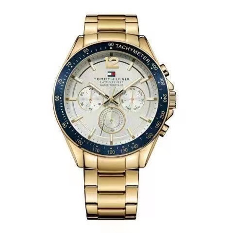 商品[国内直发] Tommy Hilfiger|TOMMY HILFIGER 钢表带石英手表商务时尚男表欧美表,价格¥590,第11张图片详细描述