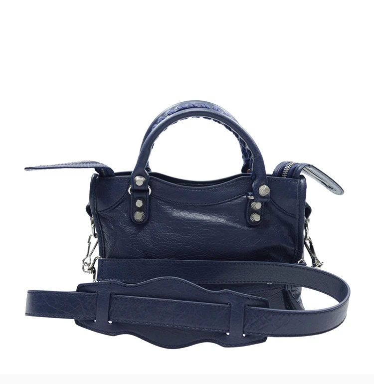 商品[国内直发] Balenciaga|Balenciaga 巴黎世家 女士蓝色羊皮手提斜挎包 309544-D94JN-1365,价格¥8123,第6张图片详细描述