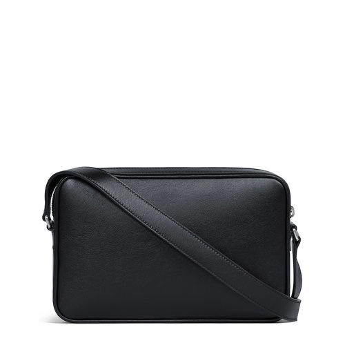 商品Celine|【包税】CELINE/赛琳    MESSENGER系列 男士中号黑色光滑小牛皮徽标印花拉链开合单肩斜挎包194503DOT.38SI,价格¥9780,第2张图片详细描述