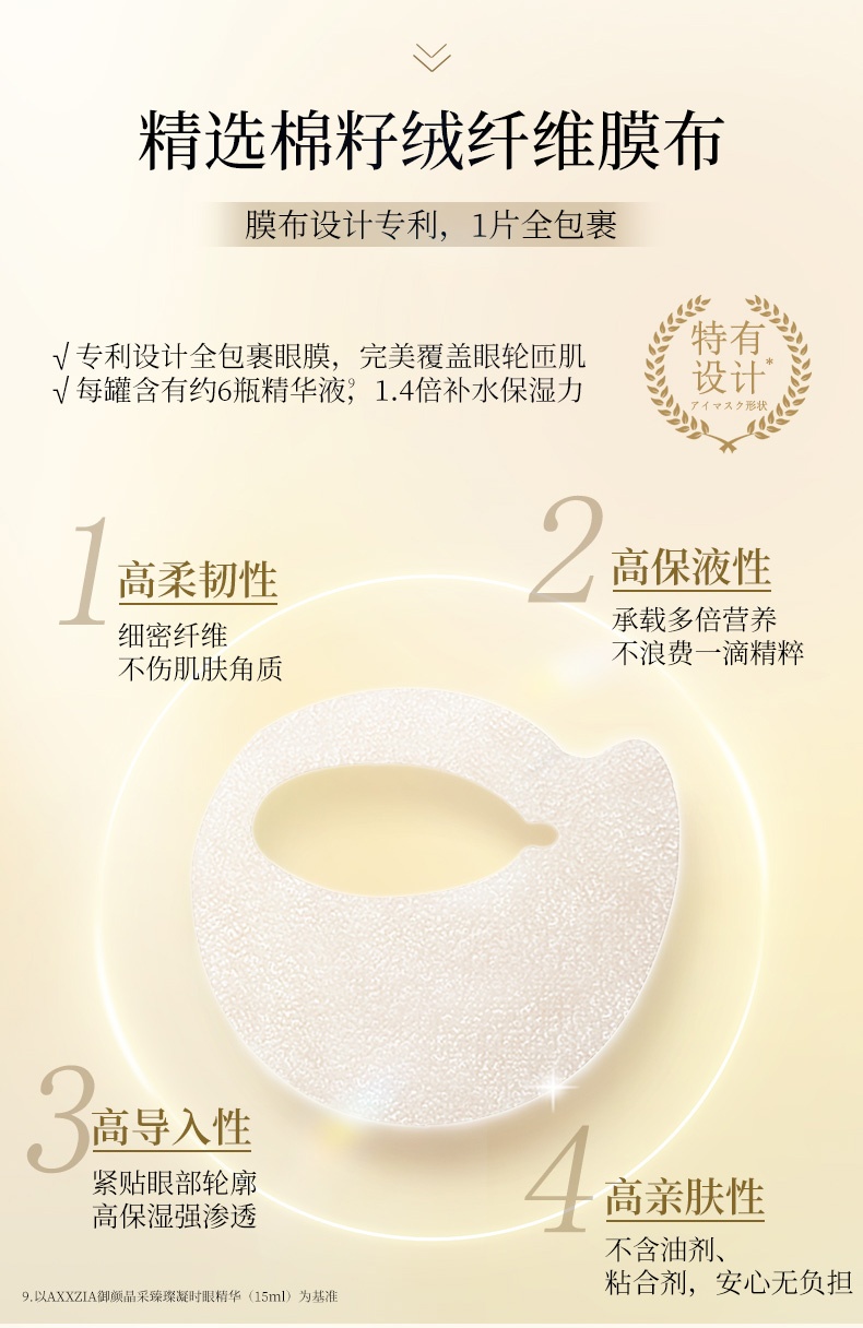 商品AXXZIA|AXXZIA晓姿4D金字塔眼膜抗糖保湿眼袋泪沟紧致提拉淡纹60片,价格¥486,第3张图片详细描述