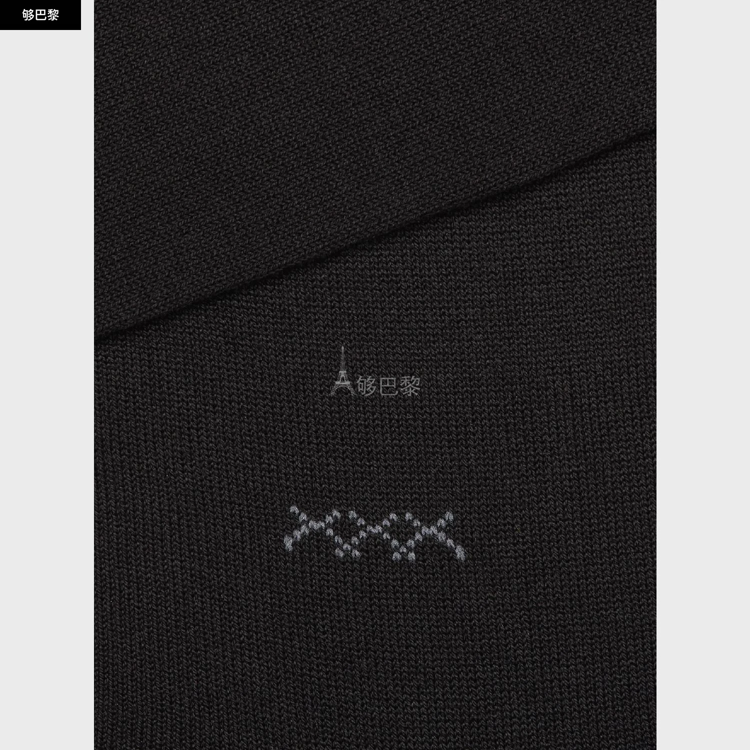 商品Zegna|【预售】 杰尼亚 25春夏 男士 袜子 Black Everyday Triple X Mid Calf Socks N5V40-526-001 ,价格¥627,第4张图片详细描述