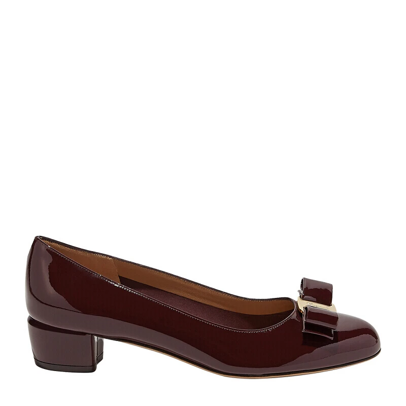 商品Salvatore Ferragamo|SALVATORE FERRAGAMO 女士酒红色牛皮高跟鞋 0695370,价格¥2591,第4张图片详细描述