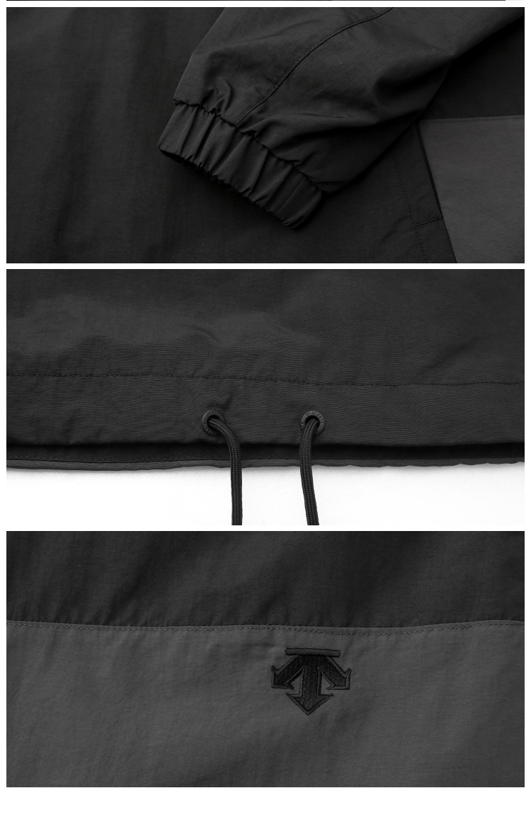 商品DESCENTE|【享贝家】DESCENTE 迪桑特 带帽拼接休闲运动外套 黑色 SM123XJK11-BLK0（现采购商品，下单后12天内发货）,价格¥566,第7张图片详细描述