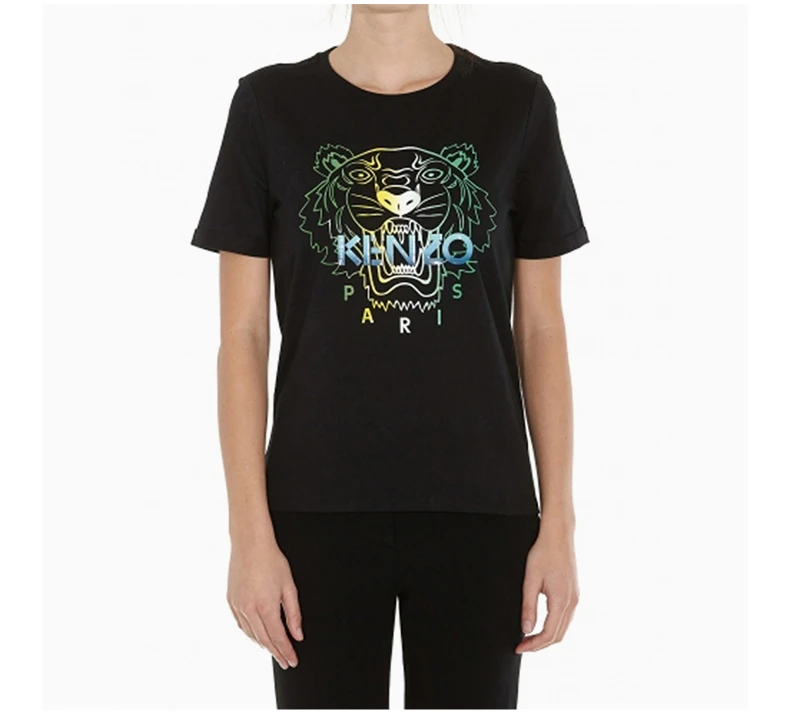 商品[国内直发] Kenzo|Kenzo 高田贤三 女士黑色短袖T恤  FA52TS8264YH-99,价格¥900,第5张图片详细描述