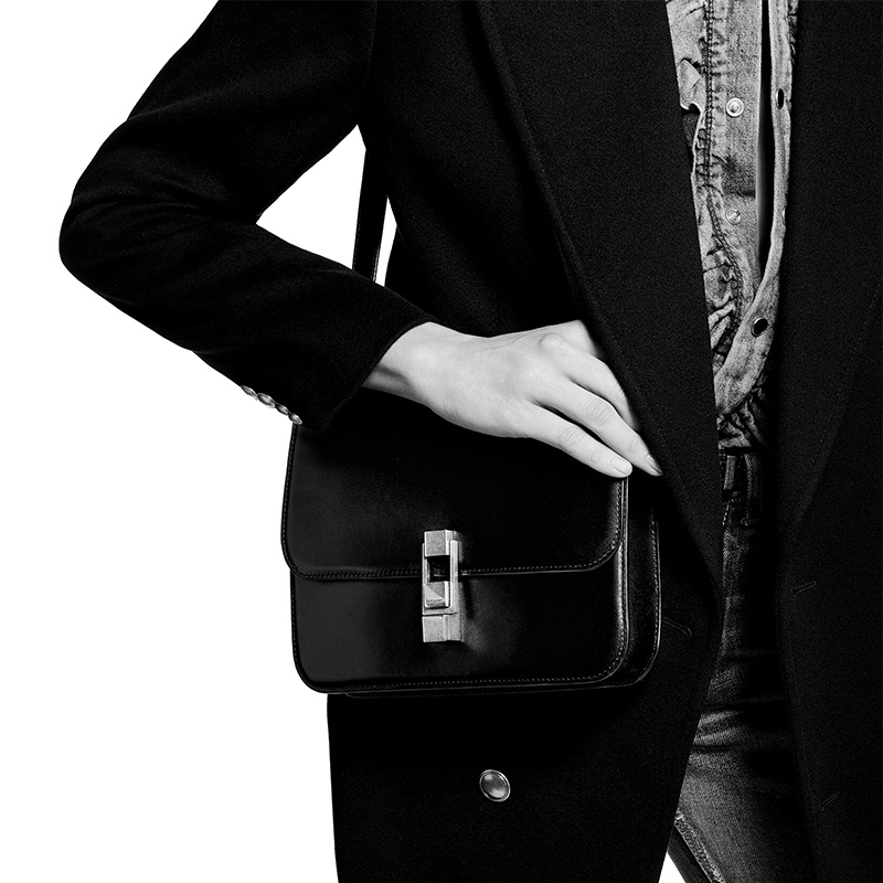 商品Yves Saint Laurent|SAINT LAURENT PARIS/圣罗兰 新款CARRÉ BOX系列 女士黑色皮革单肩或斜跨包 6332141YF0W1000,价格¥19332,第8张图片详细描述