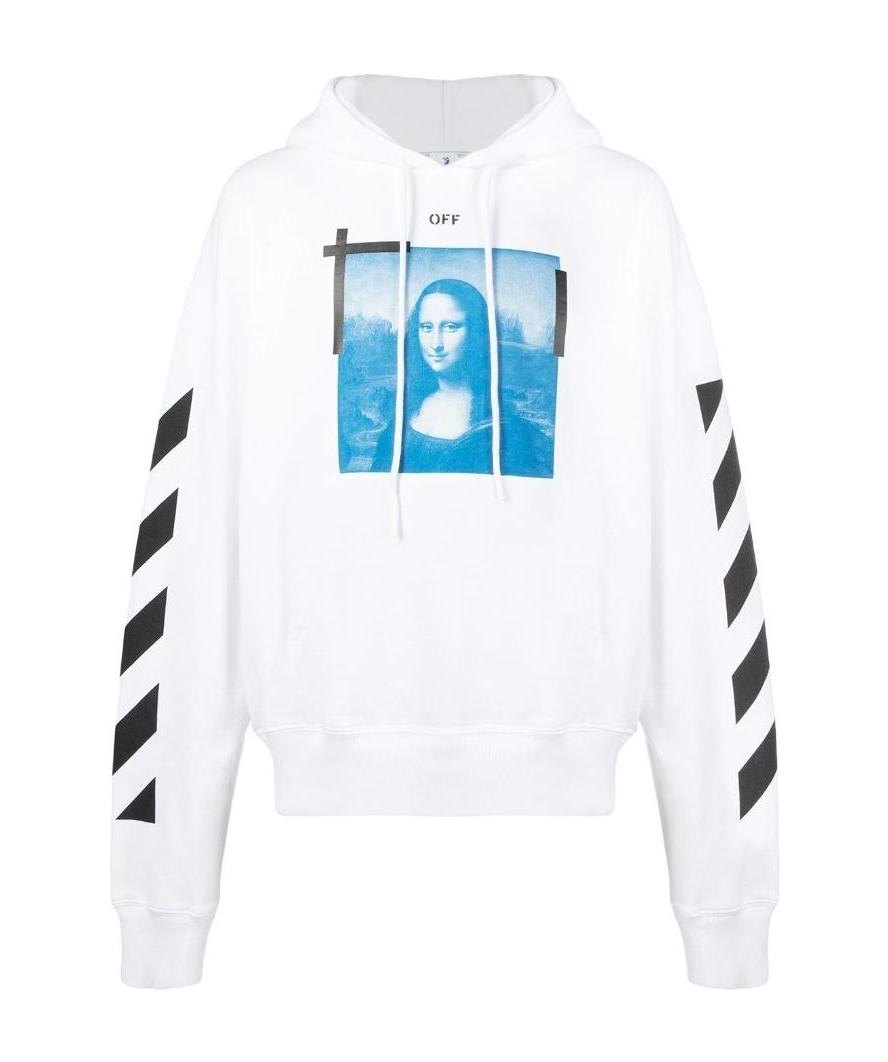 商品Off-White|男白棉质连帽套头卫衣 OMBB037R21FLE001-0110X（澳门仓发货）,价格¥2947,第2张图片详细描述