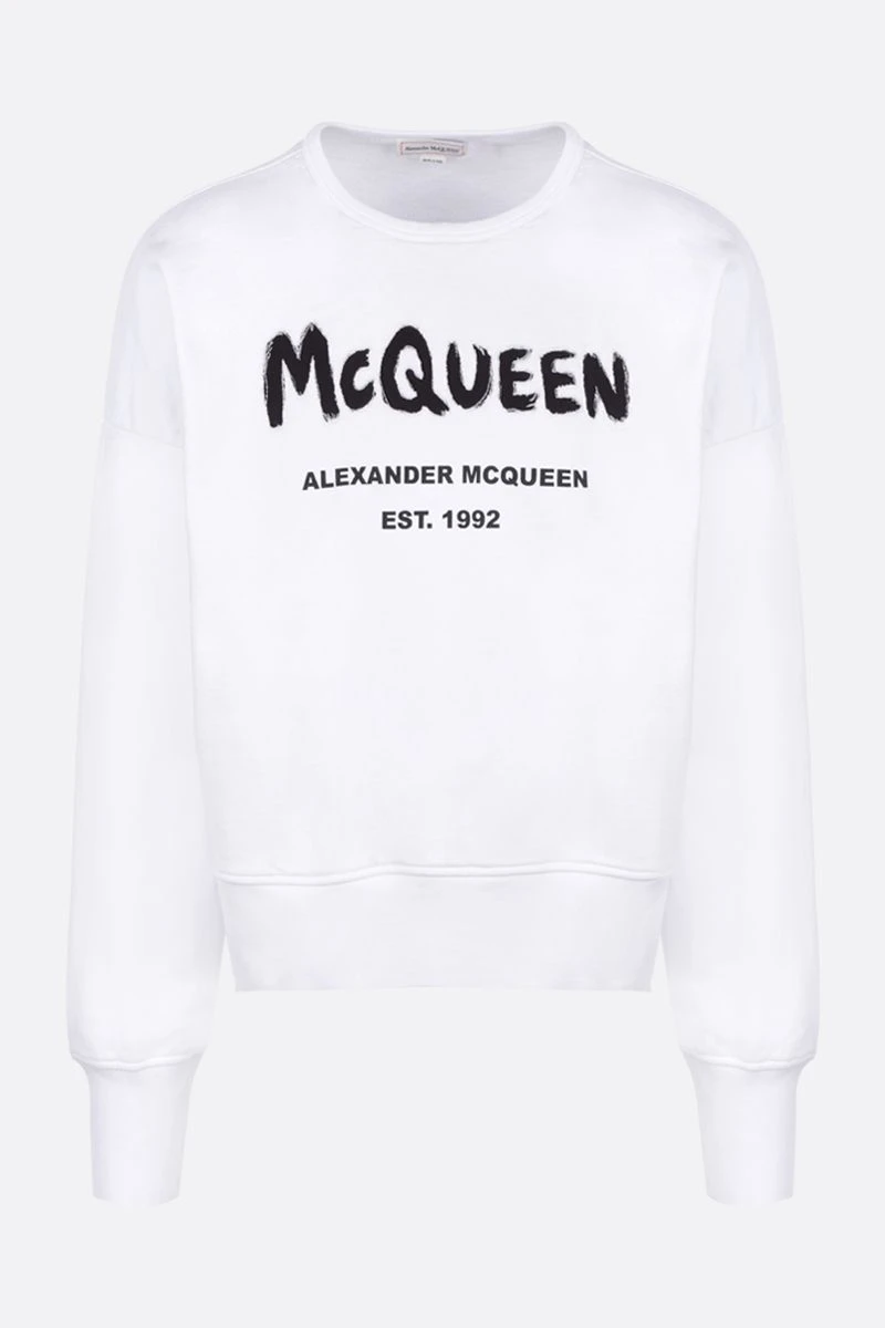 商品Alexander McQueen|ALEXANDER MCQUEEN 男士卫衣白色 701285-QTZ11-0900,价格¥3095,第1张图片详细描述