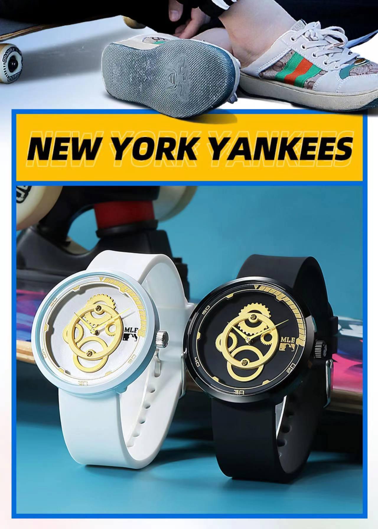 商品[国内直发] MLB|潮牌女学生简约石英表个性时尚男潮流欧美腕表NY608,价格¥340,第2张图片详细描述