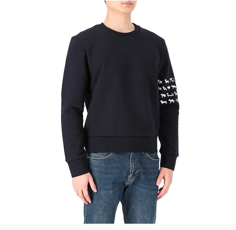 商品Thom Browne|THOM BROWNE 海军蓝色男士卫衣/帽衫 MJT258E-03377-415,价格¥4436,第6张图片详细描述