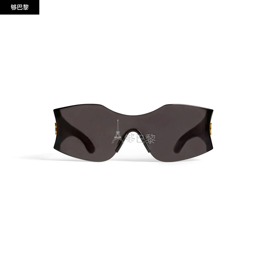 商品Balenciaga|【预售】 巴黎世家 24秋冬 男士 太阳眼镜 Hourglass Mask Sunglasses in Black 751439T00031000,价格¥4547,第2张图片详细描述