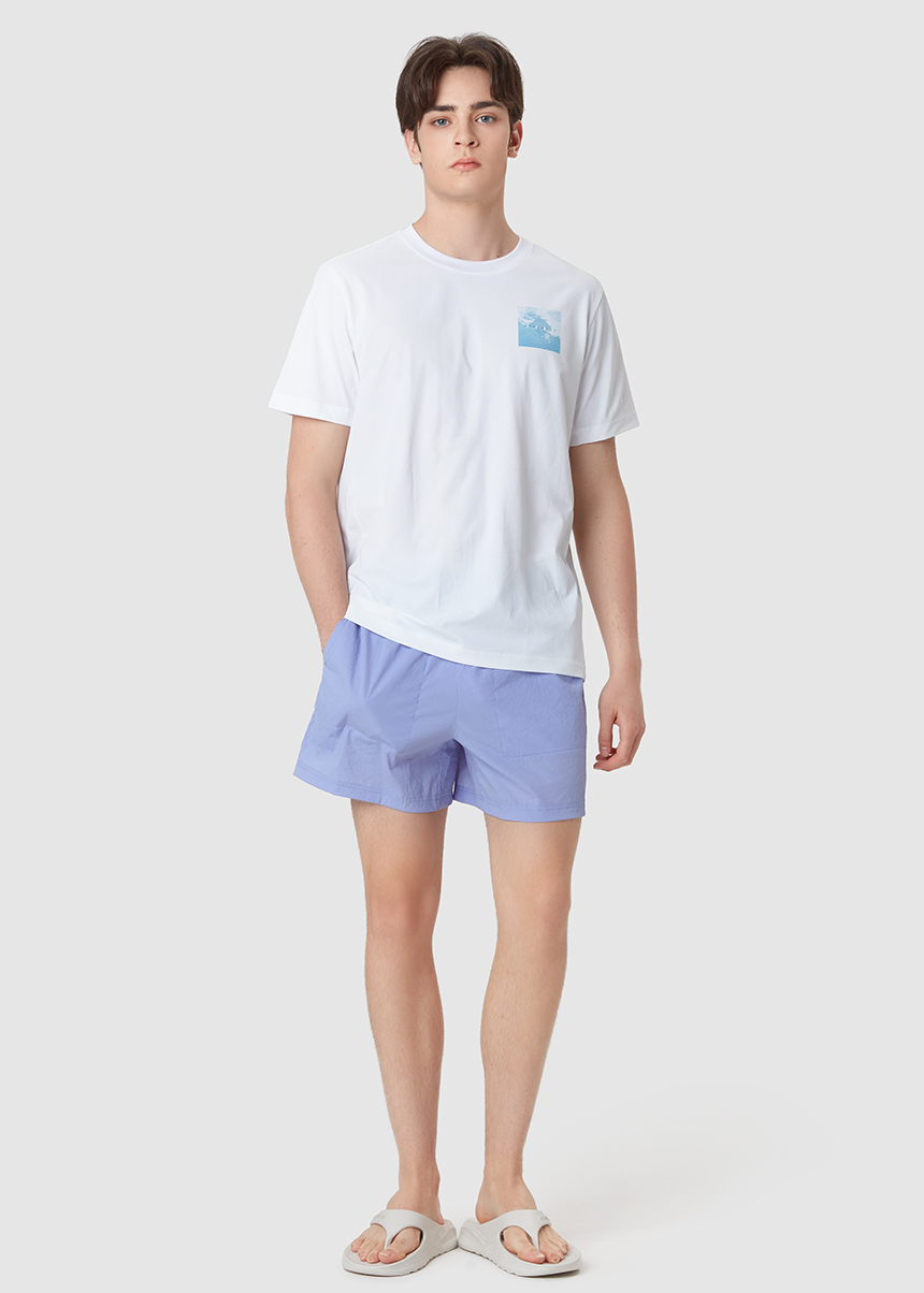 商品DESCENTE|【享贝家】DESCENTE 迪桑特 字母运动休闲短裤 男款 黑白花纹 SN223EHP59（现采购商品，下单后12天内发货）,价格¥508,第3张图片详细描述