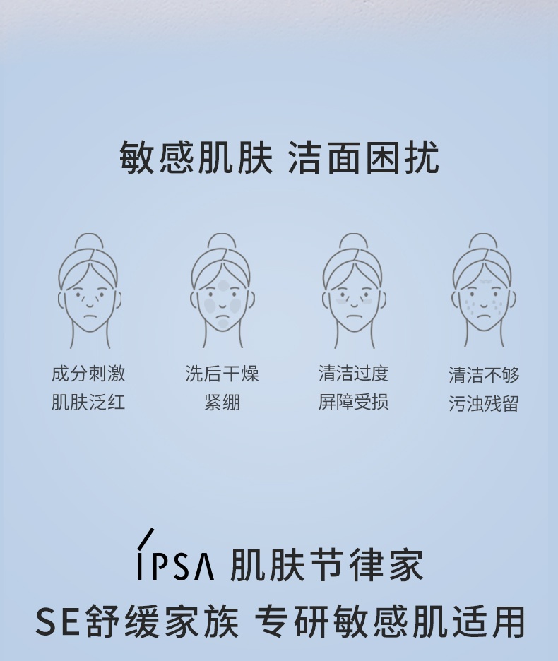 商品【原封正品】 IPSA|茵芙莎 舒缓净润洁面 125ml 温和低刺激脆弱修护温和,价格¥322,第2张图片详细描述