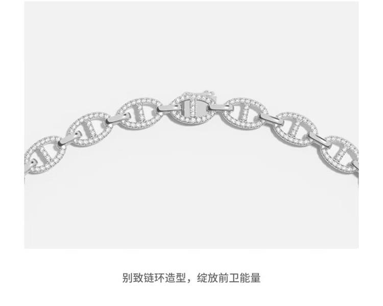 商品apm Monaco|APM Monaco 链环银白色项链时尚前卫精致 项链 AC6312OX,价格¥3171,第4张图片详细描述