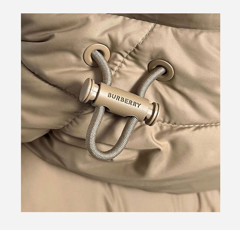 商品Burberry|BURBERRY博柏利 时尚冬季保暖长袖连帽羽绒服 80910931 男女同款情侣款 驼色,价格¥4816,第7张图片详细描述