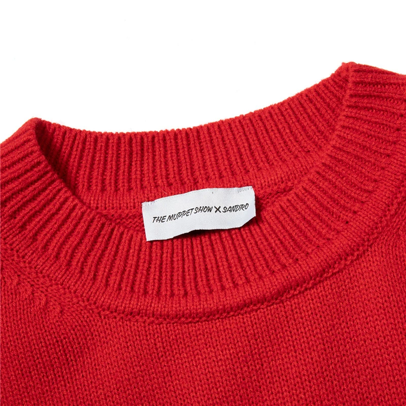 商品Sandro|SANDRO 女士红色针织毛衣 R130141P-RED,价格¥397,第7张图片详细描述
