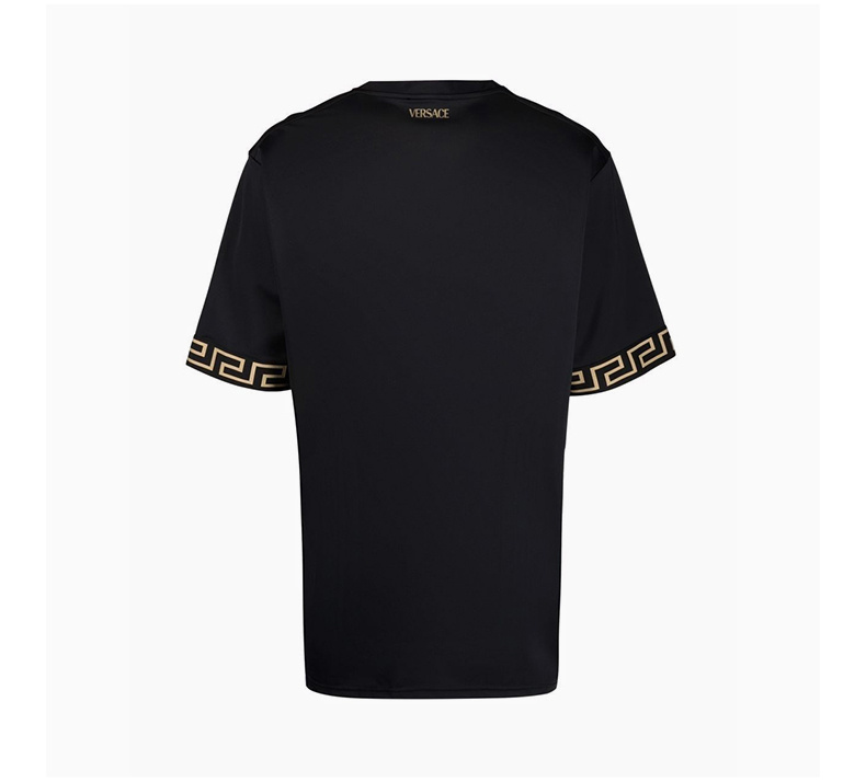 商品Versace|VERSACE 男士黑色棉质短袖T恤 1004079-A232185-A80G,价格¥1966,第7张图片详细描述