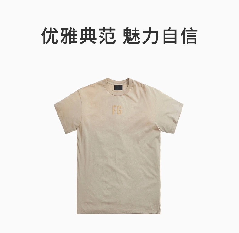 商品Fear of god|FEAR OF GOD 灰色男士T恤 FG50-025CTJ-041,价格¥1132,第3张图片详细描述