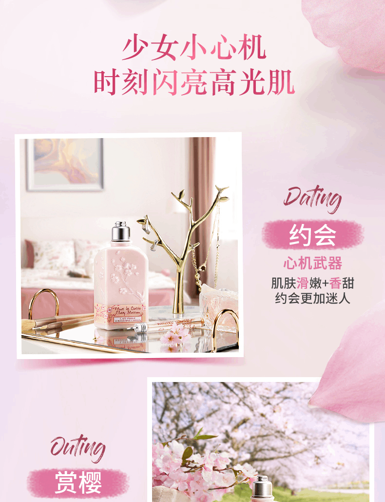 商品L'Occitane|欧舒丹甜蜜樱花润肤露250ml补水保湿滋润留香身体乳,价格¥236,第8张图片详细描述