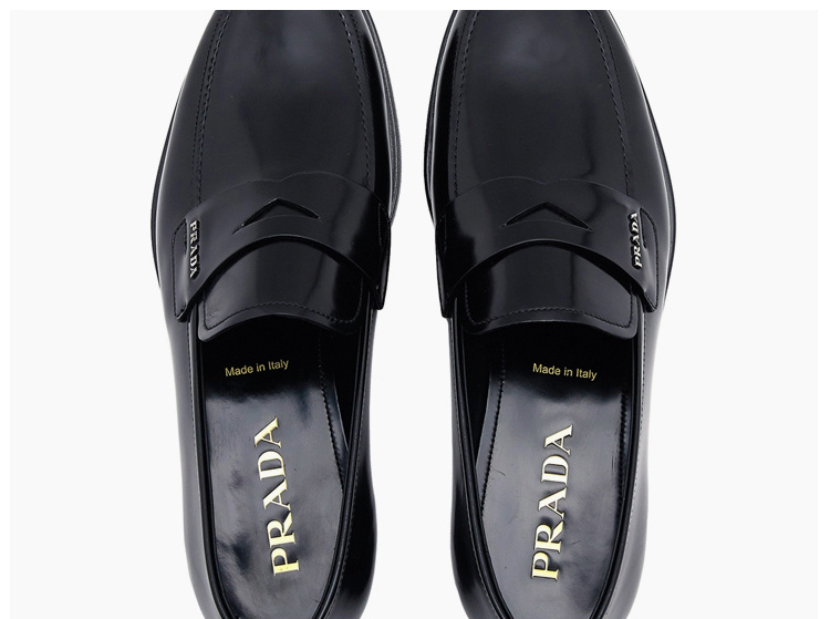 商品[国内直发] Prada|Prada 普拉达 男士黑色皮革乐福鞋 2DB178-P39-F0002,价格¥5216,第7张图片详细描述