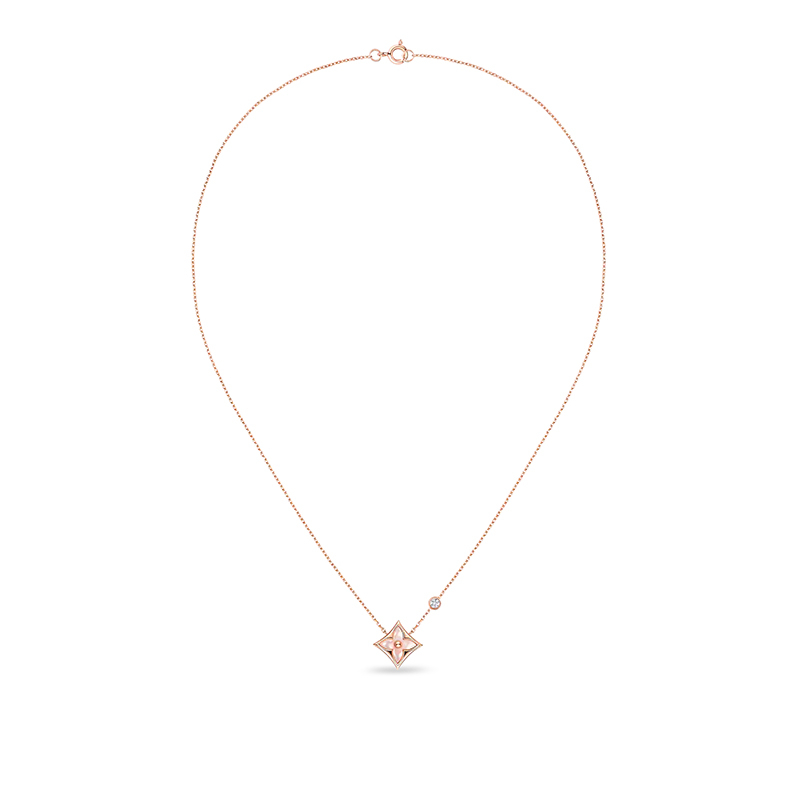 商品Louis Vuitton| 预售2-3周 Louis Vuitton/路易威登 BLOSSOM BB系列 经典款18k金玫瑰金粉红色珍珠母贝钻石项链Q93612,价格¥23524,第3张图片详细描述