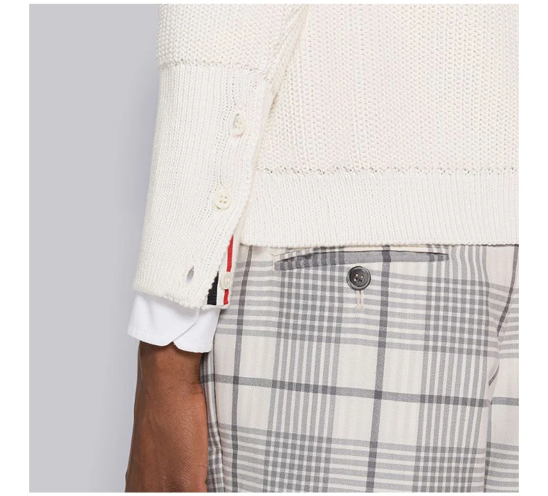 商品Thom Browne|THOM BROWNE 米白色女士针织衫/毛衣 FKA410A-Y3017-100,价格¥4273,第8张图片详细描述