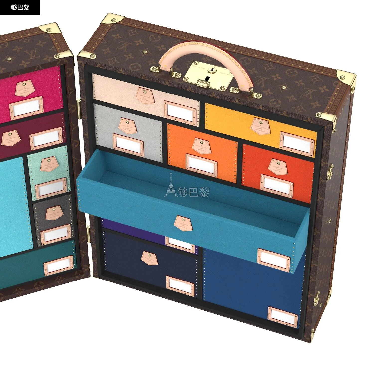 商品Louis Vuitton|【预售】 LV路易威登 25春夏 女士 化妆箱 MALLE SOUVENIRS 硬箱 M10066 ,价格¥378886,第3张图片详细描述