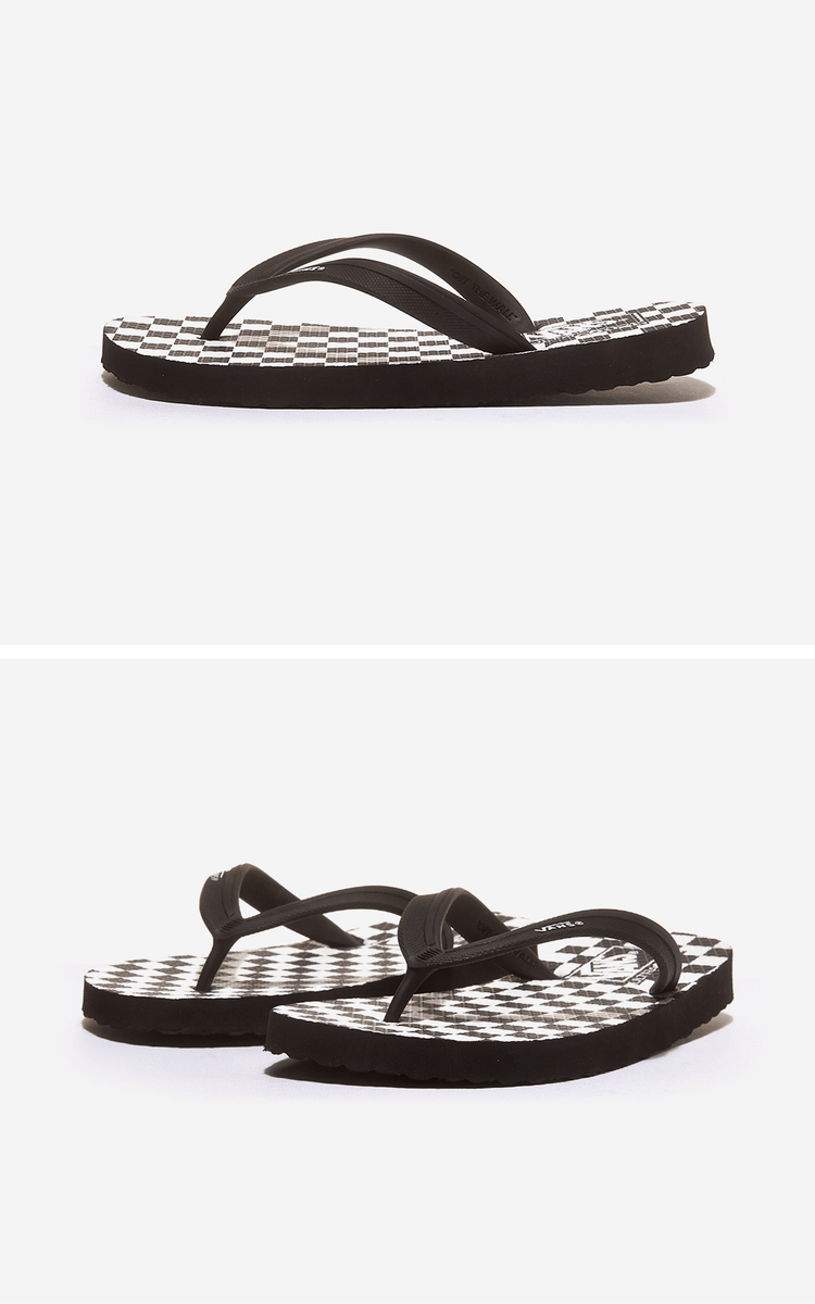 商品Vans|【韩国直邮|包邮包税】万斯MAKENA  凉鞋 沙滩鞋 FLIP-FLOPS 拖鞋 人字拖  VN0A3MTL5GU (CHECKERBOARD) BLACK/TRUE WHITE,价格¥222,第2张图片详细描述