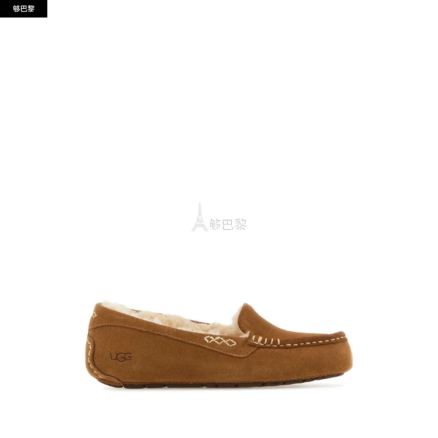 商品UGG|【特惠8.2折】【预售】 2023秋冬 女士 平底鞋 芭蕾乐福鞋 2336816  1106878CHESTNUT ,价格¥1627,第2张图片详细描述