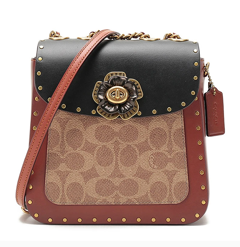 商品Coach|COACH(专柜)  女士拼色小牛皮双肩包 C2463B4NQ4 ,价格¥1492,第5张图片详细描述