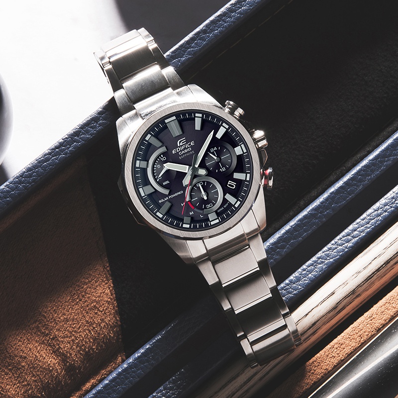商品[国内直发] Casio|卡西欧手表太阳能动力  人造蓝宝石玻璃镜面  100米防水  计时功能  ,价格¥1529,第2张图片详细描述