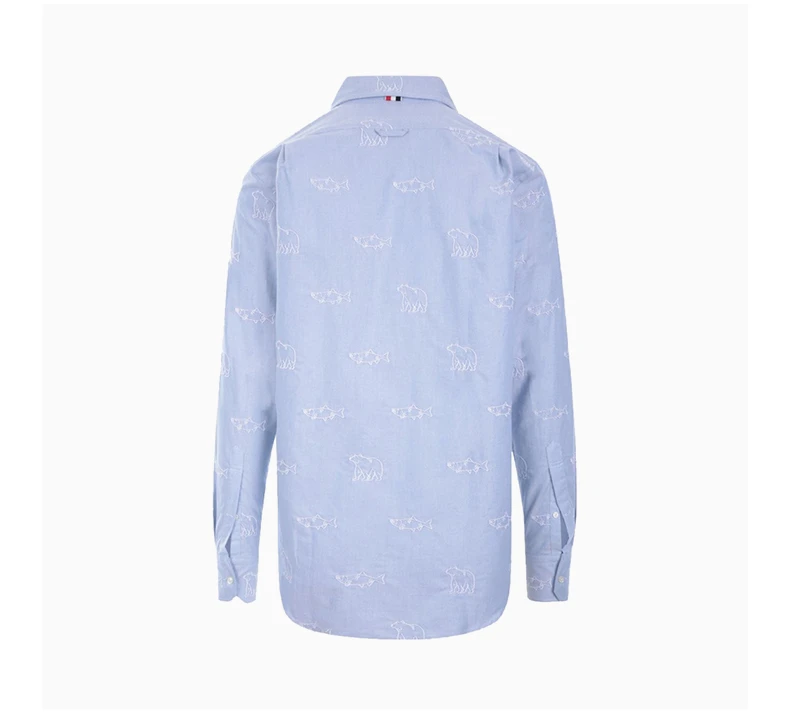 商品Thom Browne|THOM BROWNE 蓝色男士衬衫 MWL272E-07606-480,价格¥4822,第5张图片详细描述