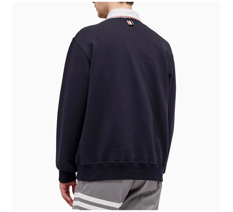 商品Thom Browne|THOM BROWNE 海军蓝色男士卫衣/帽衫 MJT277A-06931-415,价格¥4089,第6张图片详细描述