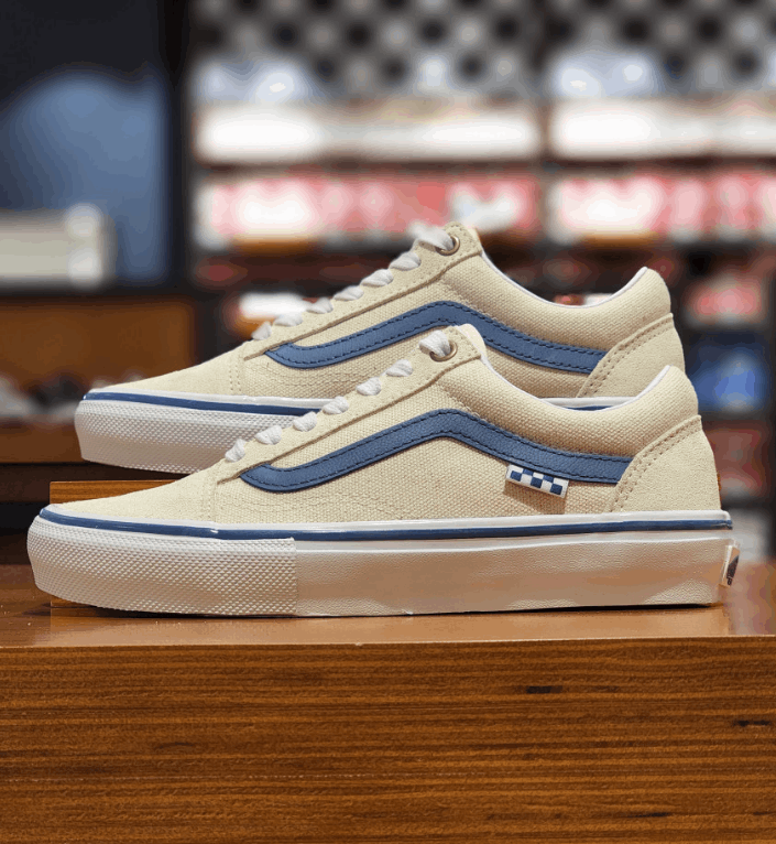 商品Vans|【享贝家】Vans Ols Skool 低帮休闲板鞋 男女同款 白蓝 VN0A5FCBACV（预售，一周后发货）,价格¥297,第5张图片详细描述