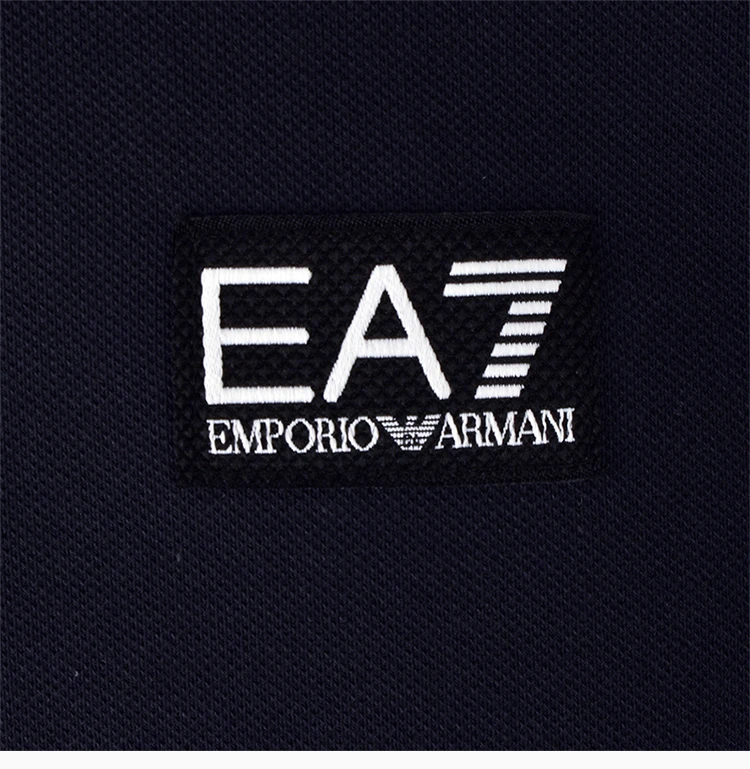 商品Emporio Armani|Emporio Armani 安普里奥 阿玛尼 男士深蓝色棉质锦纶混纺经典LOGO款短袖T恤POLO衫 6GPF01-J04Z-1578,价格¥574,第8张图片详细描述