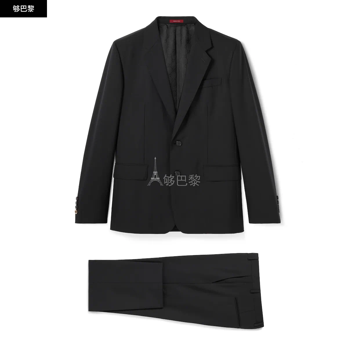 商品Gucci|【预售】 古驰 25春夏 男士 西服套装 羊毛西装套装 827026 Z7AOX 1000 ,价格¥25771,第2张图片详细描述