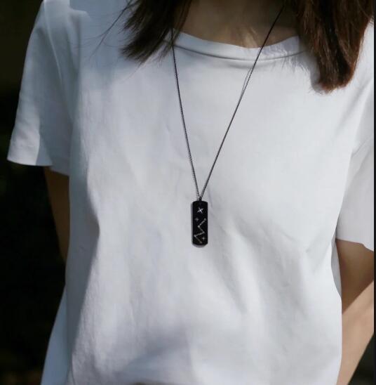 商品apm Monaco|星座可调节式项链黑银男女同款AC5405OXT（香港仓发货）,价格¥702,第5张图片详细描述