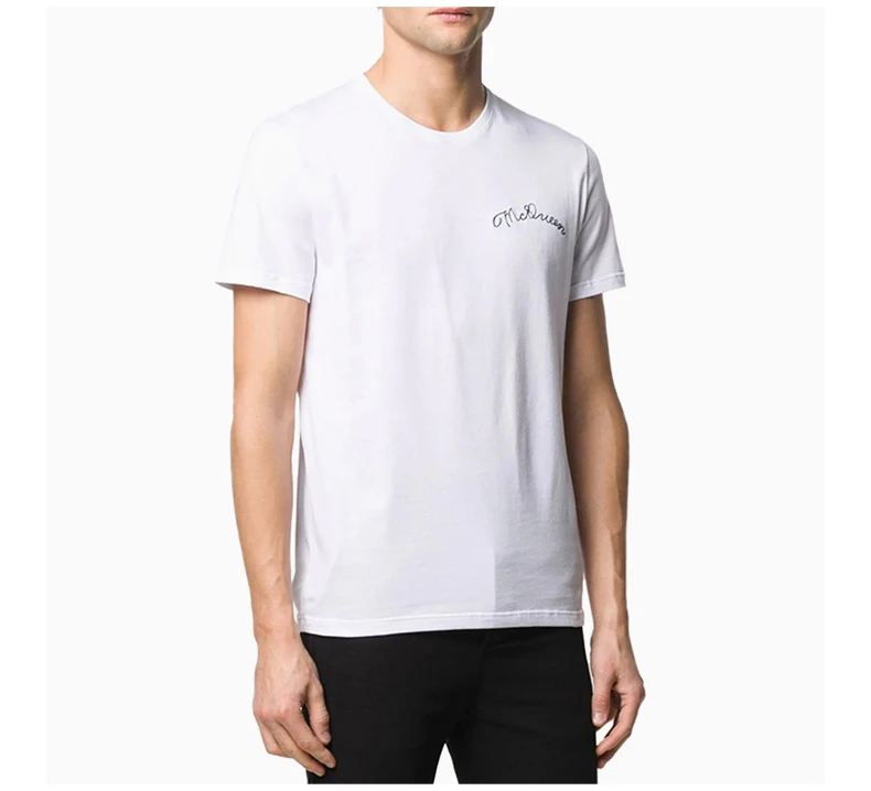 商品Alexander McQueen|ALEXANDER MCQUEEN 白色男士T恤 609584-QOZB3-0900,价格¥1055,第6张图片详细描述